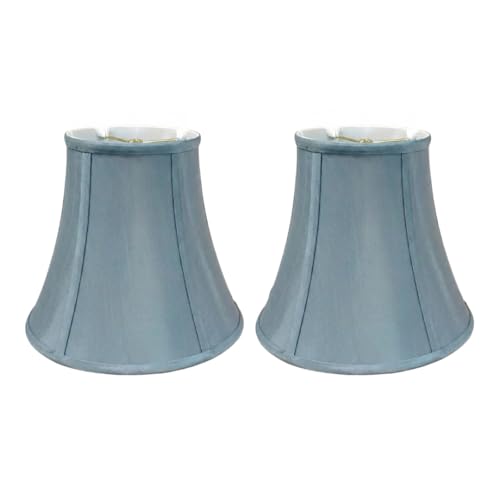 Image of Royal Designs, Inc. BSO-704-12BLU-2 True Bell Basic Lamp Shade, 6.5 x 12 x 10.5, Blue, 2-Pack