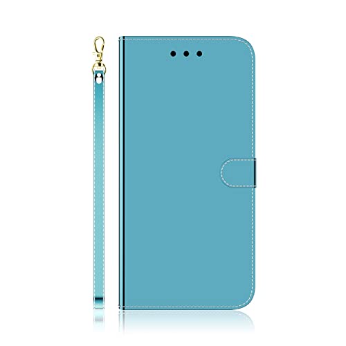Étui Motorola Moto G22 bleu de König Design avec protection portefeuille à 360 degrés
