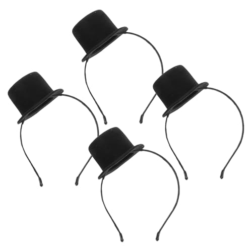 Accessoire de coiffure léger mini chapeau haut-de-forme noir qui ne glisse pas