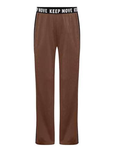 Kids Girls Color Block Ribbed Flared Pants Running Workout Sweatpants Athletic Dance Trousers3