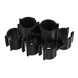 HEALEEP Double Pipe Clamp Dustpan Broom Connector Clip for 0.70-0.80 Inch Tubes Easy Press Installation Space-Saving Cleaning Tool Organizer