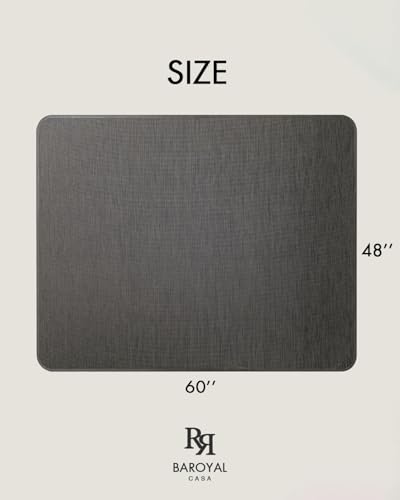 Image of Baroyal Office Chair Mat for Hardwood Floor Under Desk Computer Rolling Chair Mat for Wood /Tile Floor Non-Slip Heavy Duty Desk Rug PVC Plastic Hard Floor Protector 48 inch x 60 inch (Espresso)