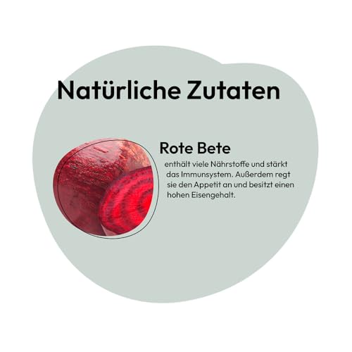 GRAU – das Original – Trockengemüse zum BARFen für Hunde - Rote Beete-Würfel, 1er Pack (1 x 500 g), Ergänzungsfuttermittel für Hunde