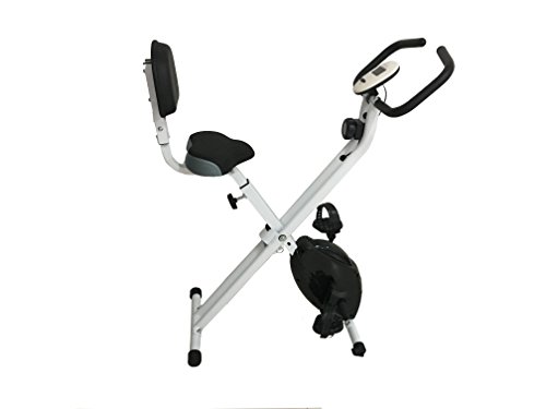 Vélo d'appartement Forcesport avec résistance réglable et écran LCD noir