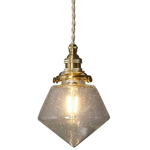 Lustre reglable pour plafond bas HAZARA suspension en verre chambre cuisine