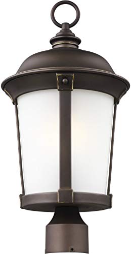 Exclusive Discount 70% Price  Sea Gull Lighting Generation 8250701-71 Transitional One Light Outdoor Post Lantern from Seagull-Calder Collection Dark Finish, Antique Bronze