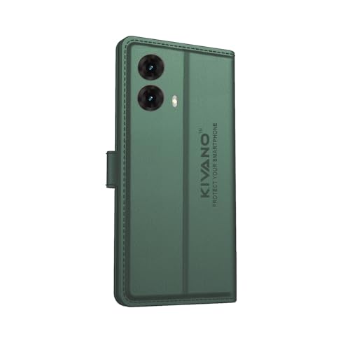 Image of Compatible with Motorola G85 5G Flip Cover | Leather Finish | Inside Pockets & Inbuilt Stand | Shockproof Wallet Style Magnetic Closure Back Cover Case