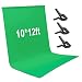 Produktbild Andoer 3 × 3,6 m Grün Fotohintergrund, Greenscreen Chromakey Polyester Baumwolle Hintergrund Fotografie mit 3 Federclips für Fotostudio Portrait Videoaufnahme YouTube