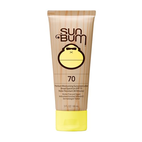Sun Bum Original SPF 70 Sunscreen Body Lotion - Broad Spectrum Moisturizing Sunscreen with Vitamin E - Hawaii 104 Act Compliant (Made without Octinoxate & Oxybenzone) - Travel Size - 3 oz