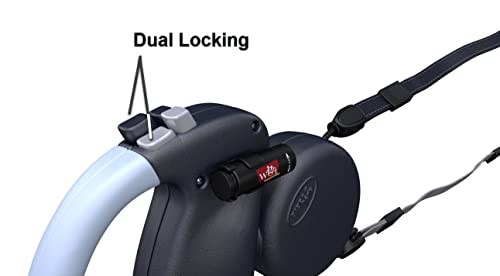WIGZI Dual Doggie Retractable Leash with Light (L.E.D), No Tangle 360 Coupler, Independent Braking Each Dog up to 50lbs… - Image 6