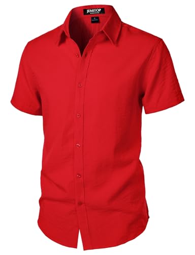 Men's Stretch Textured Short Sleeve Button Down Shirts Summer Casual Beach Wedding Vacation Shirt2