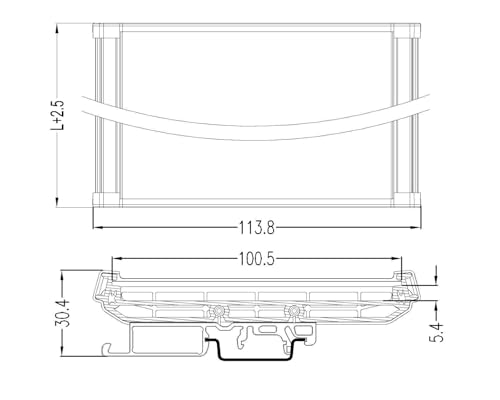 Carcasa for PCB riel DIN UM100S soluciona el montaje de placas de 201 a 250mm 6