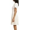 WOOSEA-Womens-Elegant-Pleated-Short-Sleeves-Cocktail-Party-Swing-Dress WOOSEA Women's Elegant Pleated Short Sleeves Cocktail Party Swing Dress White