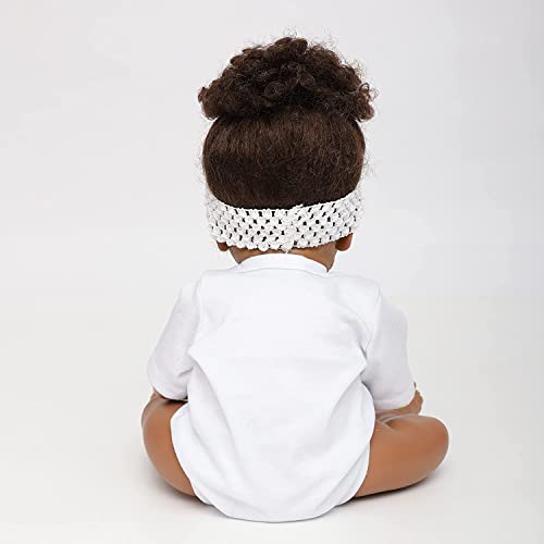 Maihao Reborn Baby Dolls African American Real Life Babies Girl 22Inch Baby Soft Body That Look Lifelike Newborn Baby Open Eyes #TOP6
