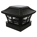 FONDOTIN Lampada Solare da Esterno per Giardino e Cancello Lampada Pilastro LED Bianco e Giallo Facile Installazione per Cortile Villa e Parco Risparmio Energetico e Durata Prolungata