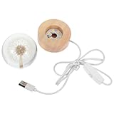 Matériaux fiables : dotée d'une base en bois robuste et d'un cristal, cette veilleuse est à la fois élégante et raffinée, idéale pour sublimer votre décoration intérieure. lampe de nuit boule avec base en bois, veilleuse adorable