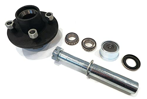 The Rop Shop Trailer Axle Kit Assembly With 4 On 4" Bolt Idler Hub & 1" Round Bt8 Spindle #TOP10