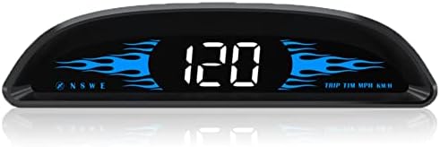VEESA Digital GPS Speedometer, Universal Car HUD Head Up Display with Speed MPH, Direction, Driving Distance, Overspeed Alarm HD Display, for All Vehicle