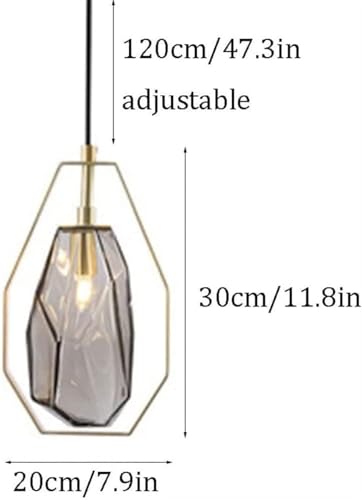 Lustre en verre pour cuisine sombre : solution suspendue simple et claire