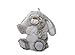 Inware 6085 - Peluche Lapin Hasi, comme une marionnette à mains, 22 cm,