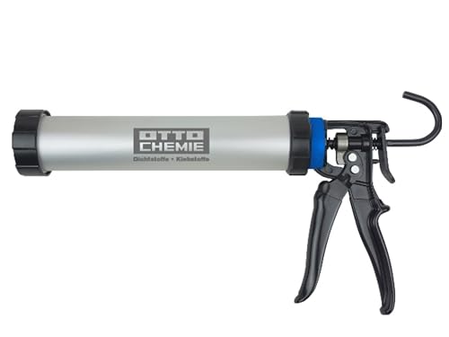 OTTO Pistola de prensa manual H 400 | Pistola de calafateo profesional para bolsas de aluminio de 400 ml y cartuchos de 310 ml | Cilindro de aluminio giratorio | Relación de transmisión 17:1