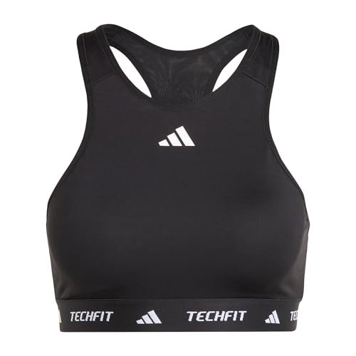 Brassière adidas Techfit Femme col montant noir XXS C-D pour sport et fitness