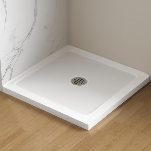GOBESTRY Shower Base, 36" x 36" Anti-Skid Single-Threshold Shower Pan