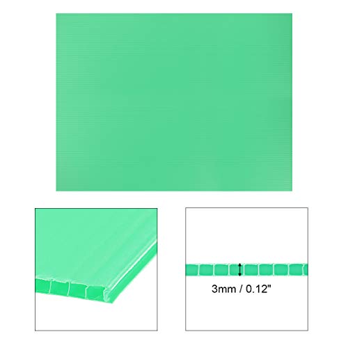 Image of uxcell Corrugated Plastic Sheets,3mm Green Blank Yard Lawn Signs,12 Inch x 16 Inch,Waterproof Sign Blank Board 1pcs