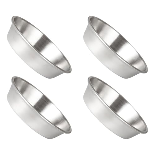 GARVALON Ensemble 4 Bols à Sauce 11 CM en Acier Inoxydable 304 Brossé Petits Plats à Assaisonnement pour Dips Condiments et Vinaigre Vaisselle Cuisine Polyvalente pour Restaurant et