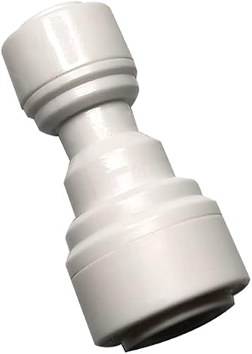 Malida Acetal Copolymer Tube Fitting Reducing Straight Union,3/8" x 1/4" Tube OD,for RO Water Systems,Water Purifiers tube Quick Push to connect. (Pack of 10)