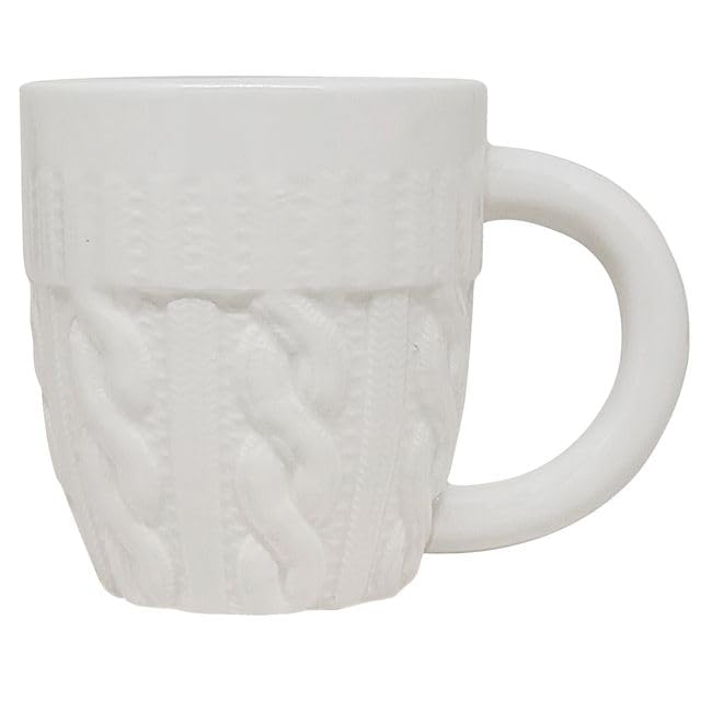 Sweet Water Decor Cream Sweater Coffee Mug, 17oz Ceramic Christmas Mug, Dishwasher & Microwave Safe, Large Holiday Winter Cup for Coffee, Tea & Hot Chocolate, Stocking Stuffer Gifts for Women