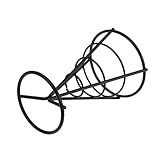 Yardwe Snackkorbhalter und Platzsparend für Küche und Restaurant aus Eisen Schwarz Kegelförmiger Snack Drahtkorb Einfach zu Reinigen für Pommes und Frittierte Hähnchen