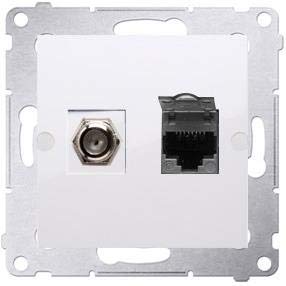 Kontakt-Simon DASFRJ45.01/11 Socket White Plastic IP20, 75 mm 43 mm 75 mm