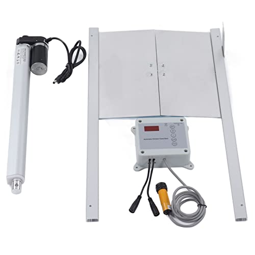 Automatische Tür für Hühnerstall, Geflügelstalltür mit Timer und Lichtsteuerung, Ferngesteuerte Tür für Geflügelzucht(EU… – Bild 7