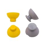 4Pcs Replacement Analog Stick Thumbstick for Nintendo Gamecube NGC Controller, Yellow & Grey Joystick Caps, Compatible with GameCube Controller Accessories