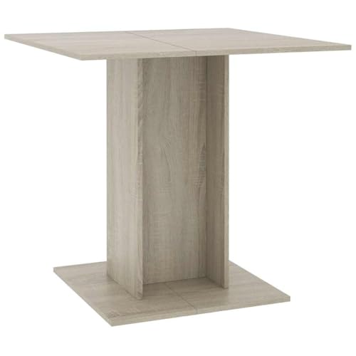vidaXL Table à Manger en chêne Sonoma 80 x 80 x 75 cm