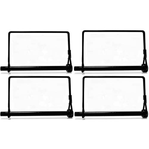 4 Pack 1/4 x 4 Inch Trailer Hitch Pin Black Heavy Duty Steel Trailer Coupler Pin with Zinc Coating, Hitch Lock Pin, Coupler Locking Pin, Quick Release Tow Pin, Towing Hitch Hardware for Trailer Truck