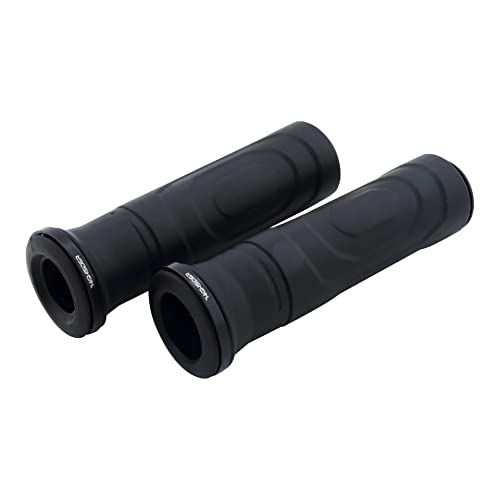 Poignée Guidon en Caoutchouc HIGHSIDER GOMA-RS 22,2 mm moto noire 125 mm