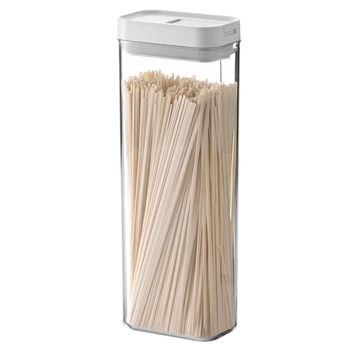 Greyoe 30 cm de altura para espaguetis, tarros de almacenamiento con tapa, herméticos, para pasta, cereales, aperitivos, azúcar, espaguetis, pasta, cereales, recipientes sellados