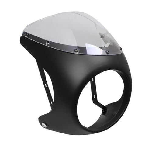 Carenage flanc avant gauche universel moto 7 pouces café racer noir