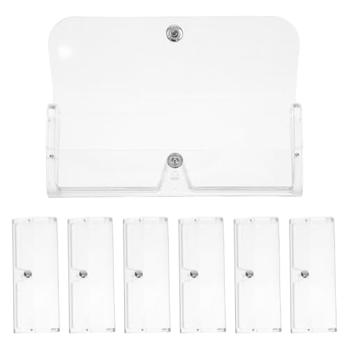 TOVINANNA Scatola Portaoggetti Per Occhiali 7 Pezzi Custodia Rigida Trasparente Per Occhiali Da Sole E Da Vista Organizer Portatile Per Viaggio Scatola Di Conservazione Leggera E Protettiva