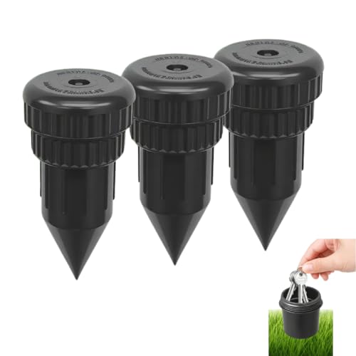 Pack 3 Caja fuerte pequeña, Escondedor llaves jardín césped, caja seguridad oculta con compartimento secreto, caja escondite ideal para llaves y objetos de valor, escondite dinero