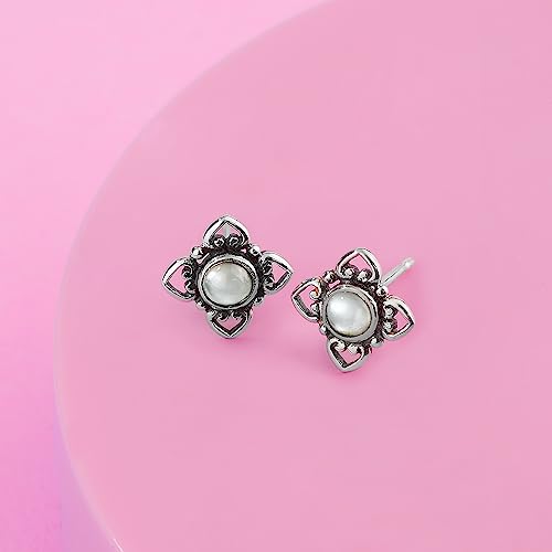 Boma Jewelry Sterling Silver Flower Stud Earrings3