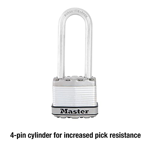 Master Lock M1XKADLJCCSEN Steel Padlock, Magnum Laminated Lock, 1-3/4 in. Wide, M1XKADLJ, 2-1/2-Inch Shackle - Image 4