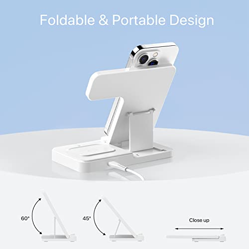 Charging Station, Wireless Charger Stand 3 In 1, Fast Wireless Charging Station For Iphone 14/13/12/11/Pro/Max/Plus/Xs/Xr/X/8, Apple Watch 8/7/6/5/4/3/2/Se & Airpod #TOP4