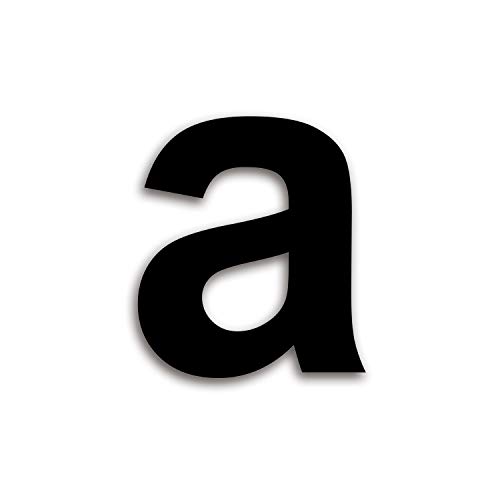 nanly Número de casa moderna-10.2cm/4 NEGRO pulgadas-Acero inoxidable, Apariencia flotante, Fácil de instalar y hecho de acero inoxidable sólido(4in Lettre a)