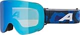 ALPINA PENKEN Q-LITE - Verspiegelte, Kontrastverstärkende & Polarisierte OTG Skibrille Mit 100% UV-Schutz Für Erwachsene, black-lila-leo matt, One Size
