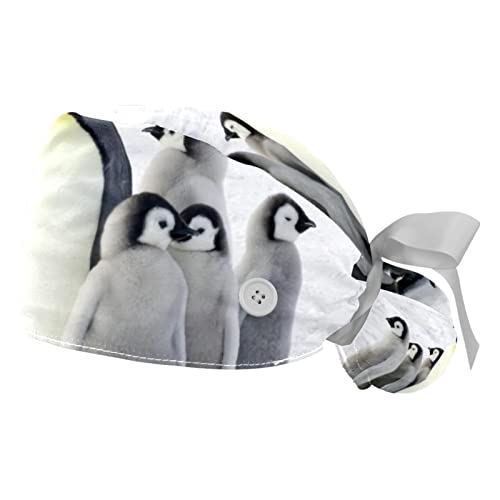 Chapeaux de travail pour hommes et femmes ajustables avec motif pingouins