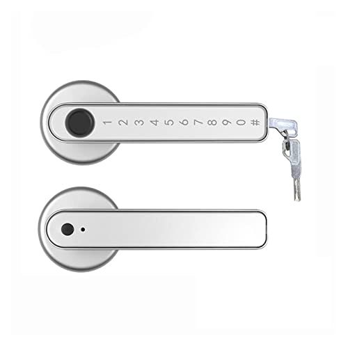 Tuya Smartlife APP Bluetooth�Ή������[�g�R���g���[���X�}�[�g�w��o�C�I���g���N�X���b�N�A�����ؐ������h�A�p ���z����(Silver with gateway)