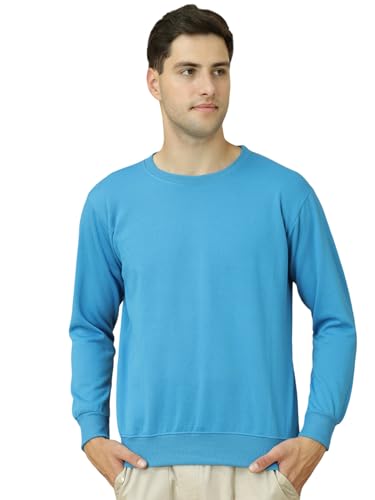 Image of Mack Jonney Fleece Regular Fit Solid Round Neck Sweatshirt for Men-MACK639877